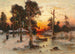 Tilbage til hjemmet ved solnedgang - Julius Sergius Klever — visning af kunstværket