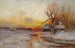 Vinter solnedgang - Julius Sergius Klever — visning af kunstværket