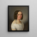 Portrait i profil af en ung pige - Julius Siegfried Uetz — indrammet kunstværk på væggen