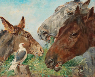 Les bons compagnons - Julius von Blaas — visning af kunstværket
