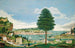 Scène portuaire composite med slot - Jurgen Frederick Huge — visning af kunstværket