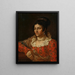 Portrait af Amelia Karolina Teleman, kunstnerens hustru - Józef Hilary Gowacki — indrammet kunstværk på væggen
