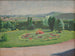 Parterre de fleurs foran herregården - Józef Mehoffer — visning af kunstværket