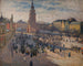 Place du marché principal à Cracovie - Józef Mehoffer — visning af kunstværket