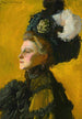 Portrait af kunstnerens hustru Jadwiga født Janakowska - Józef Mehoffer — visning af kunstværket