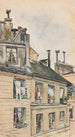 Vue depuis la fenêtre de l'atelier de Józef Mehoffer et Stanisław Wyspiański à Paris - Józef Mehoffer — visning af kunstværket