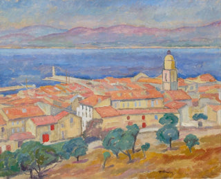 Vue de Saint-Tropez - Józef Pankiewicz — visning af kunstværket