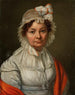 Portrait af en kvinde med rød tørklæde - Józef Sonntag — visning af kunstværket