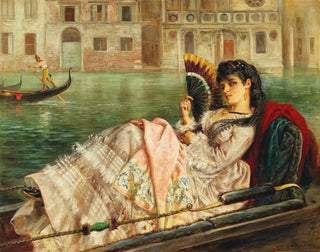 K Halswelle - Beautiful Venetian Lady in the Gondola.webp