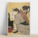 Reproduktion af maleriet Kami-yui-maleri - La coiffure - Kitagawa Utamaro