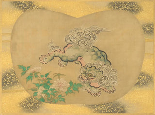 Kan Tsunenobu - Chinese lion and peonies.webp