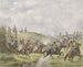 Drager franske og østrigske hussarer - Karel Frederik Bombled — visning af kunstværket
