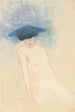 Figur siddende - Karel de Nere til Babberich — indrammet kunstværk på væggen