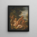 Quatre putti, der leger i et landskab - Karel Škréta — indrammet kunstværk på væggen