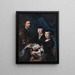 L'artiste med sin familie - Karel van Mander III — indrammet kunstværk på væggen