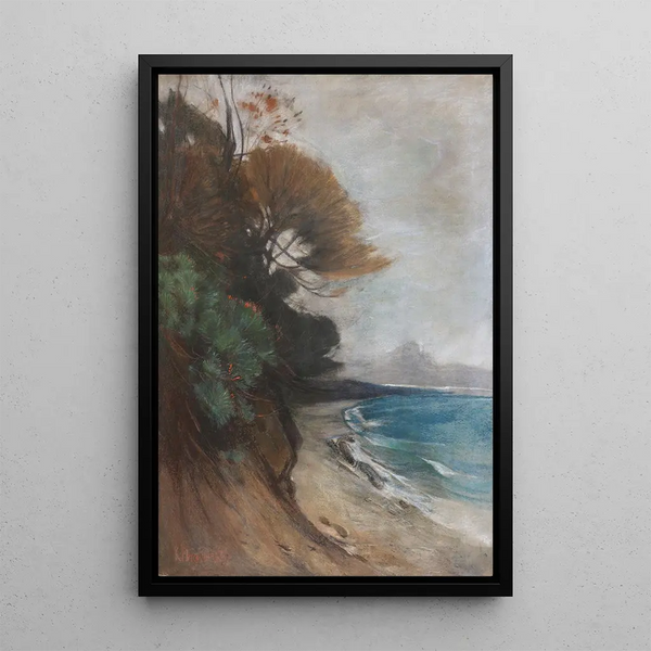 Karl Hagemeister - Bewaldete Kstenlandschaft.webp