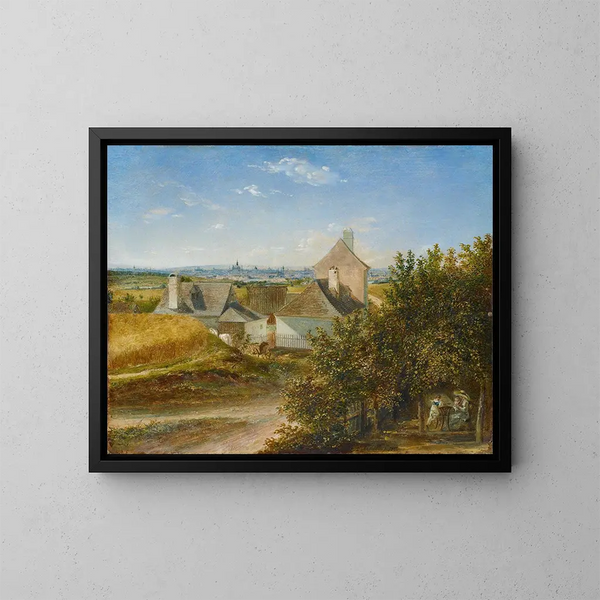 Vue sur Vienne depuis Grinzing - Karl Joseph Aloys Agricola — indrammet kunstværk på væggen