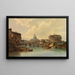 Vue de Rome avec Saint-Pierre et le château Saint-Ange - Karl Kaufmann — indrammet kunstværk på væggen