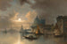 Venedig, en nat under måneskin i Bacino - Karl Kaufmann — visning af kunstværket