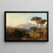 Vue de Capri depuis Massa - Karl Lindemann-Frommel — indrammet kunstværk på væggen