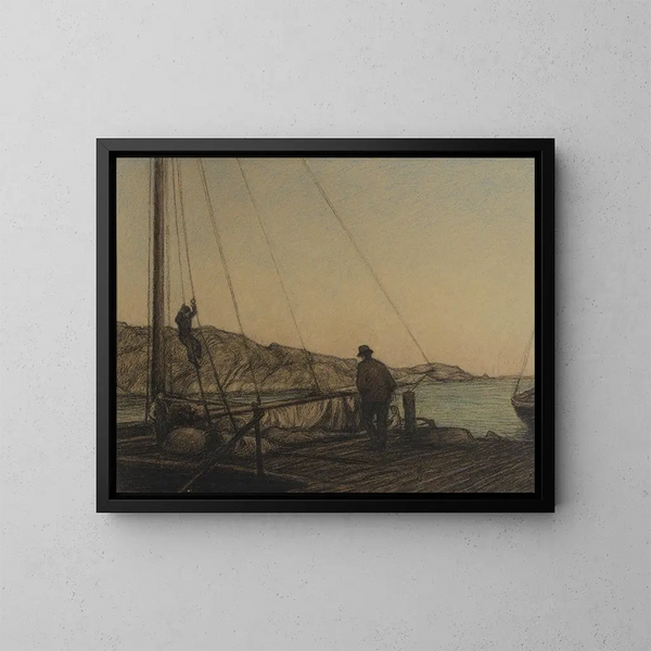 Le Quai - Karl Nordström — indrammet kunstværk på væggen