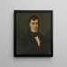 Portrait af en gentleman - Karl Philipp Schwab — indrammet kunstværk på væggen