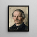 Portrait af poeten Gustav Freytag - Karl Stauffer-Bern — indrammet kunstværk på væggen