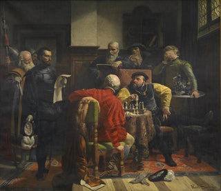 Karl Swoboda - Verkndigung des Todesurteils an Johann Friedrich von Sachsen.webp