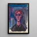 Depression Self-portrait - Karl Wiener — indrammet kunstværk på væggen