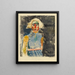 Portrait de femme II - Karl Wiener — indrammet kunstværk på væggen