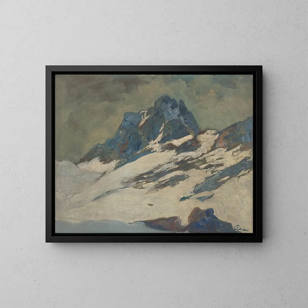Les Tatras en hiver - Karol Polnyi — indrammet kunstværk på væggen