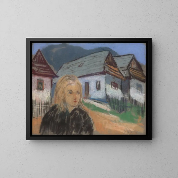 Motif rural - Karol Polnyi — indrammet kunstværk på væggen