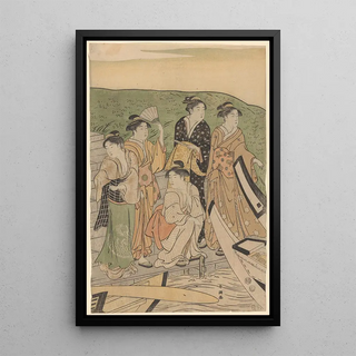 Katsukawa Shunch - Geisha at the Ferry.webp