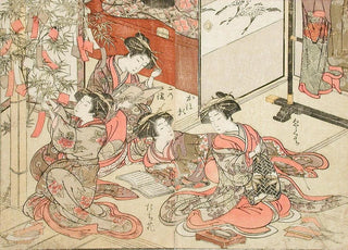Katsukawa Shunsh - Scene in a Brothel from A Mirror of Beautiful Women of the Green Houses Compared.webp