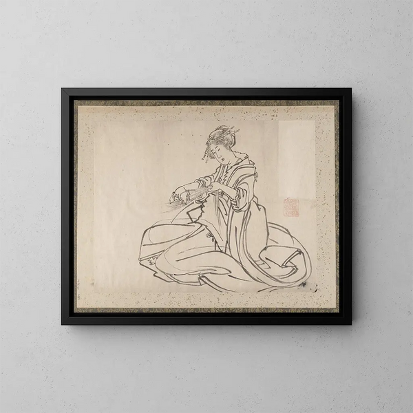 Album de croquis de Katsushika Hokusai et de ses disciples Pl28 - Katsushika Hokusai — indrammet kunstværk på væggen