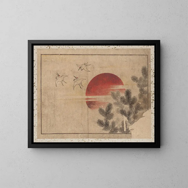 Album de croquis de Katsushika Hokusai et de ses disciples Pl46 - Katsushika Hokusai — indrammet kunstværk på væggen