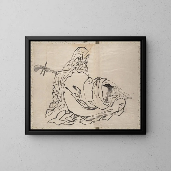 Album de croquis de Katsushika Hokusai et de ses disciples Pl55 - Katsushika Hokusai — indrammet kunstværk på væggen