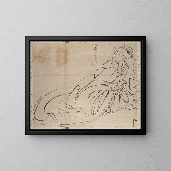 Album de croquis de Katsushika Hokusai et de ses disciples Pl56 - Katsushika Hokusai — indrammet kunstværk på væggen