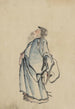Fukurokuju, visdoms-, rigdoms-, langt livs- og lykke-guden, en af de syv lykkeguder - Katsushika Hokusai — visning af kunstværket