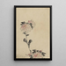 Blomster roser på en lav stængel og to på en høj stængel - Katsushika Hokusai — indrammet kunstværk på væggen
