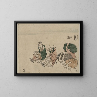 Shimada - Katsushika Hokusai — indrammet kunstværk på væggen