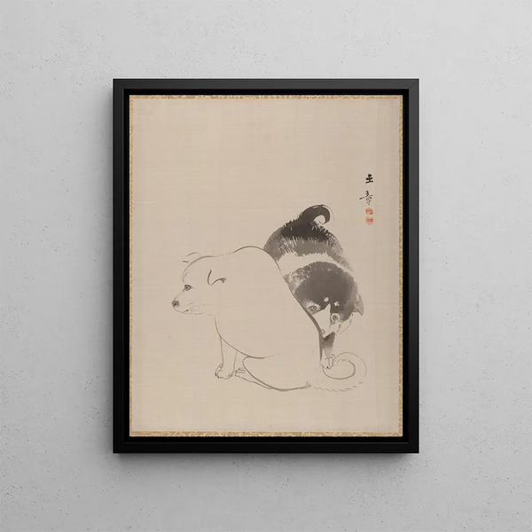 Kawabata Gyokush - A Pair of Puppies.webp