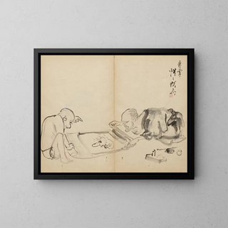 Kawanabe Kysai - Looking at a Painting.webp