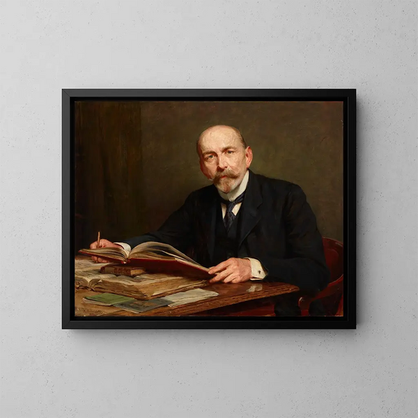 Portrait af Zdzisław Morawski - Kazimierz Pochwalski — indrammet kunstværk på væggen