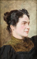 Portrait af en smilende dame - Kazimierz Pochwalski — visning af kunstværket