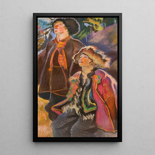 Kazimierz Sichulski - Palm Sunday triptych Hutsul boys.webp