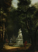 Vue du parc Łazienki avec la statue de Tancrède et Clorinde - Kazimierz Wojniakowski — visning af kunstværket