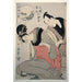 Reproduktion af maleriet Kitagawa Utamaro L'amour maternel de Sankatsu et Hanshichi - Kitagawa Utamaro