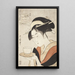 Réapparition La courtisane Naniwaya Okita - Kitagawa Utamaro — indrammet kunstværk på væggen