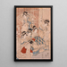 Courtisanes du bordel giya en exposition - Kitagawa Utamaro — indrammet kunstværk på væggen